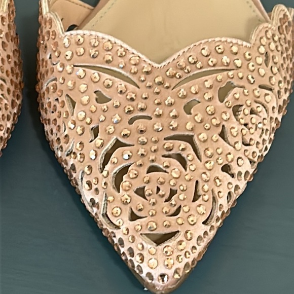 Betsey Jonhson Lucy, Jeweled, Cutout Women's Flats, size 8.5 - Picture 5 of 16